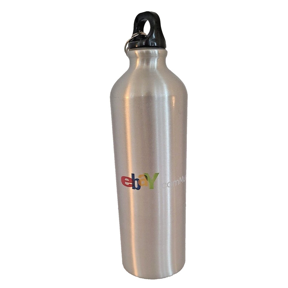 eBay Community Silver Metal Water Bottle